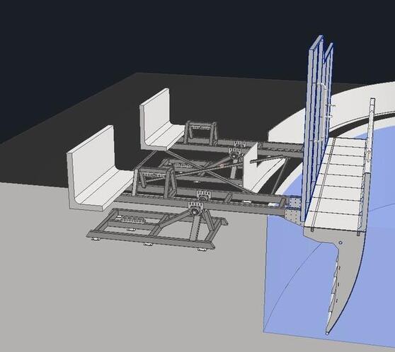 Hydraulic ship set drawing
